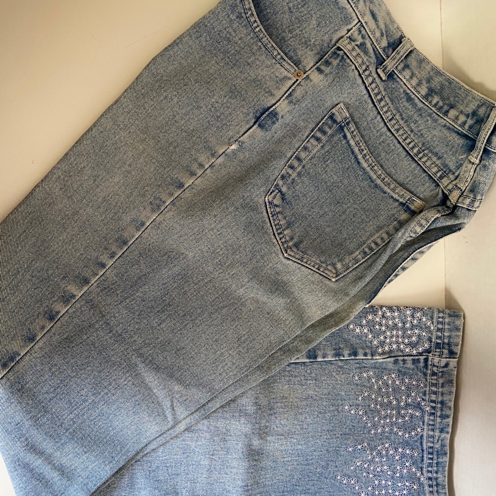 Vaco faded wide leg jeans